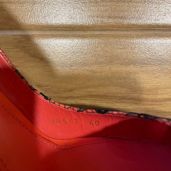 Dolce&Gabbana red and black lace and red bottom high heels dressy shoes - Picture 8 of 8